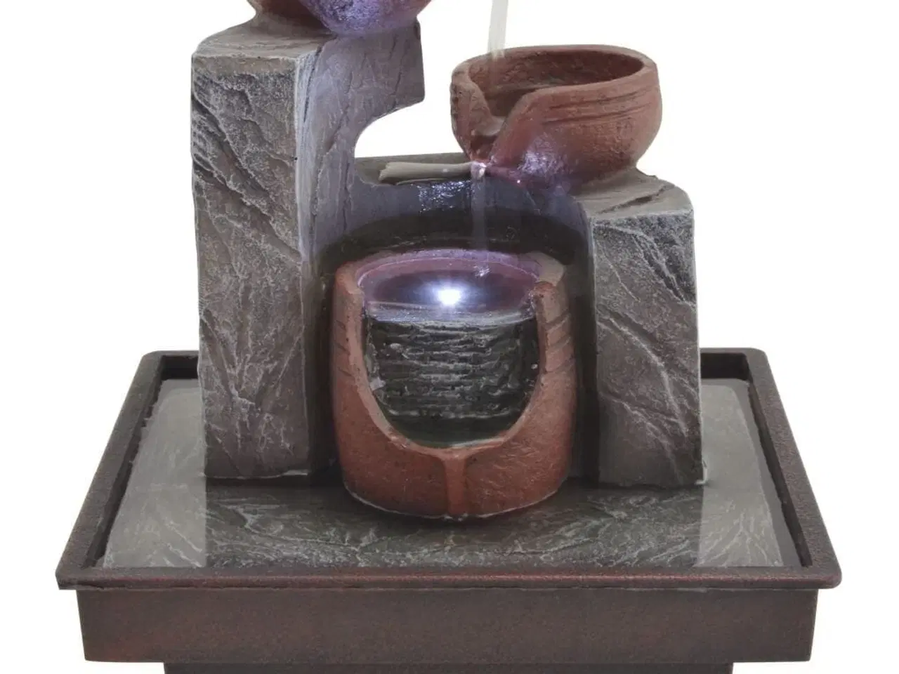 Billede 3 - Indendørs fontæne med LED-lys polyresin