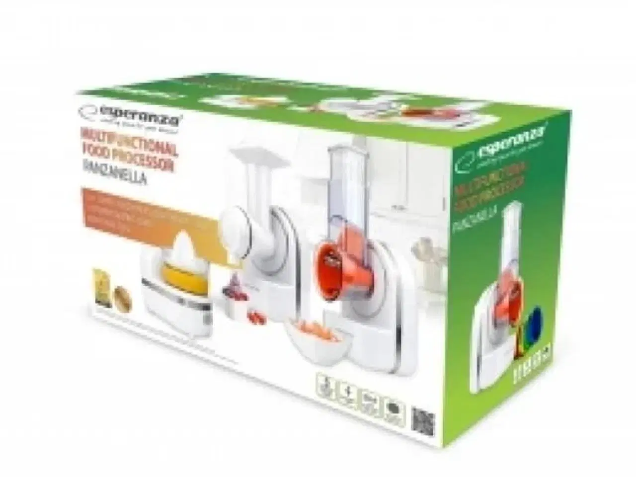 Billede 10 - Foodprocessor elektrisk rivejern – Esperanza EKM027, hvid