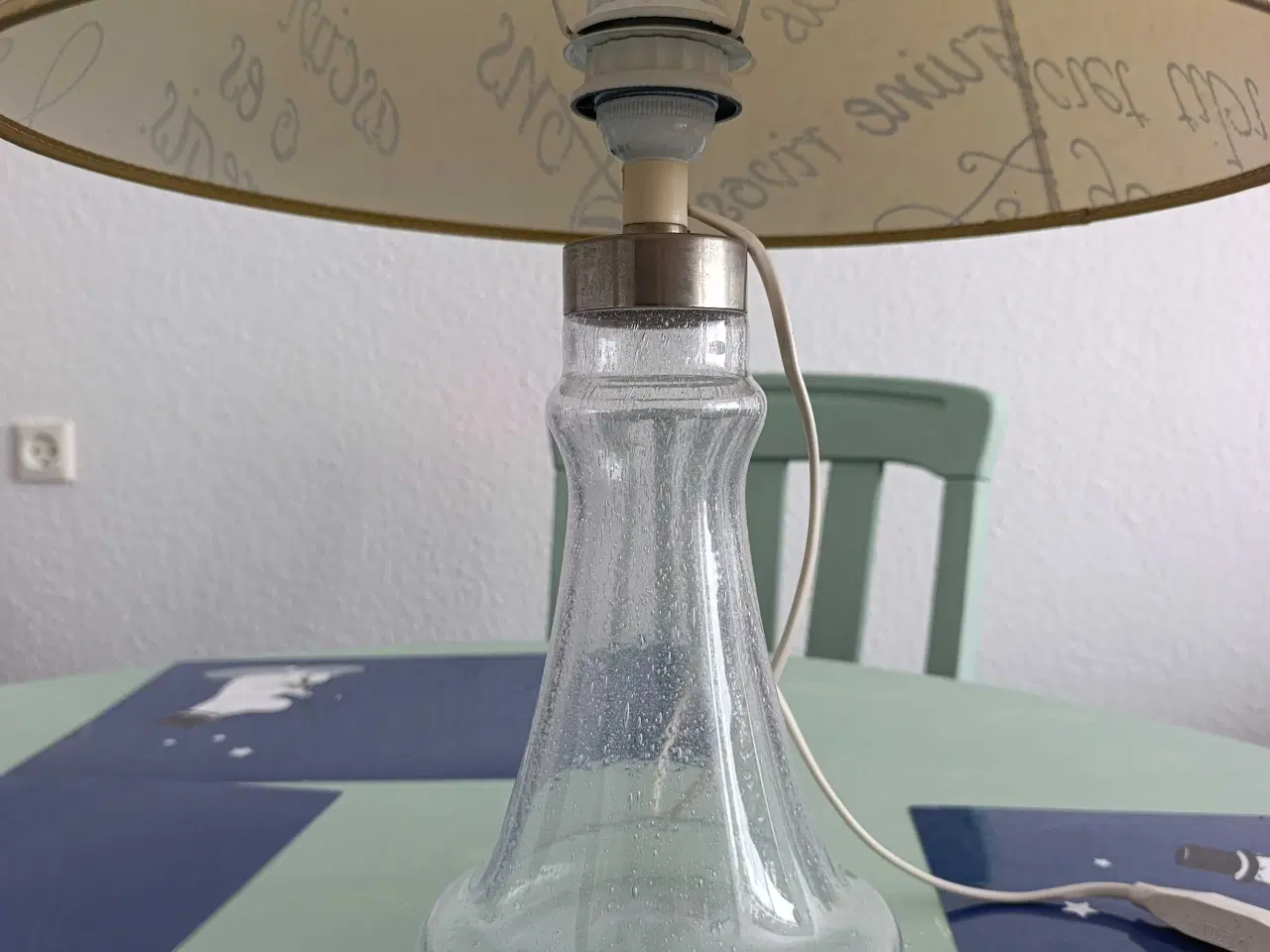 Billede 2 - Holmegaard glas bordlampe 