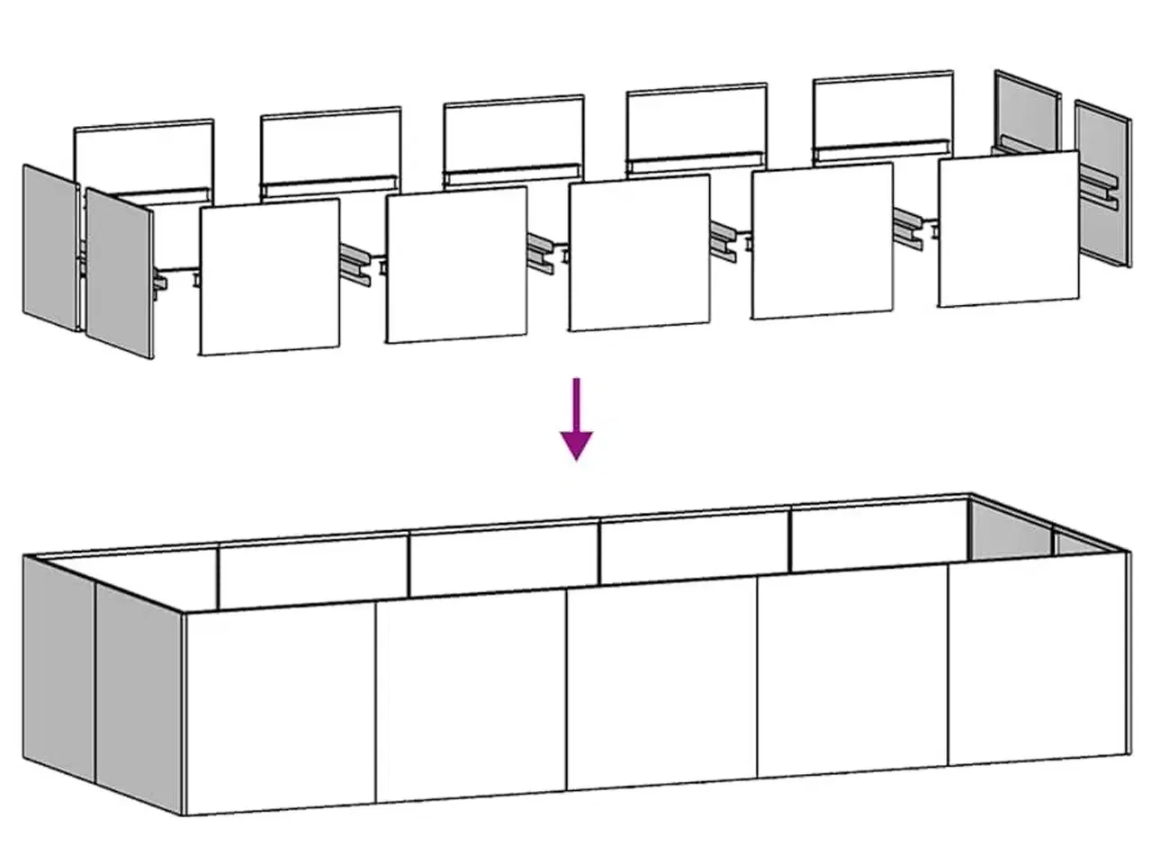 Billede 8 - Plantekasse rustfarvet 200x80x40 cm forvitringsstål