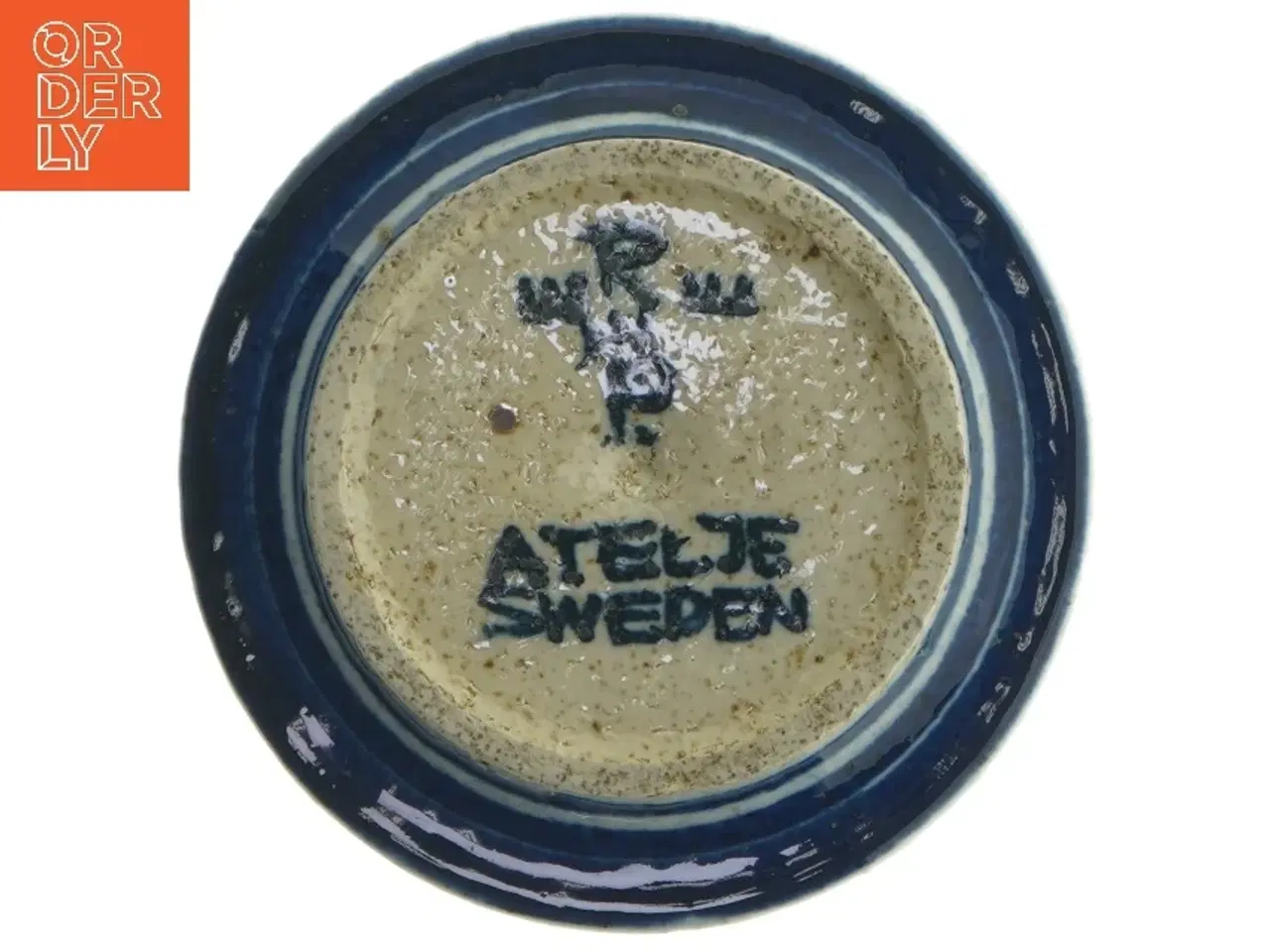 Billede 3 - Skål med blå spiraldesign fra Atelje Sweden (str. Ø 15,5 cm)