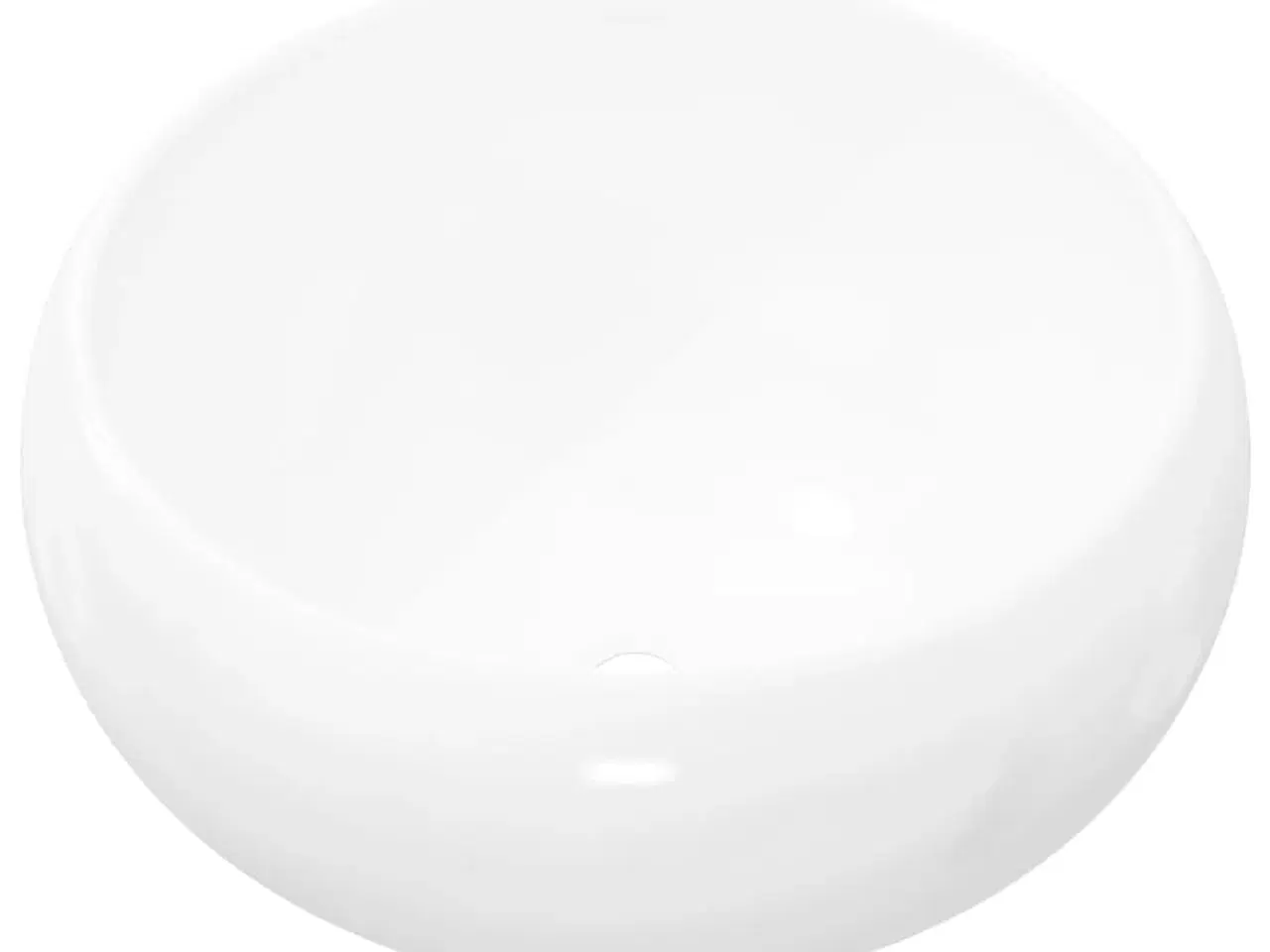 Billede 2 - Håndvask rund keramik hvid 40 x 15 cm