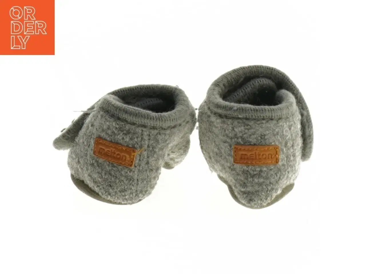 Billede 2 - Grå babyfutter i uld fra Melton (str. 12 cm)