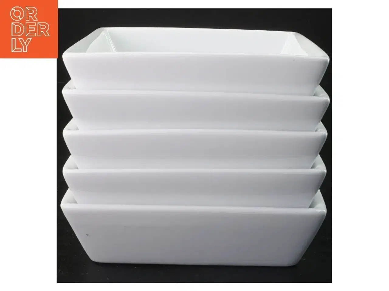 Billede 1 - Hvide porcelænsfade, sæt af 6 fra Aida (str. 15x15 cm)