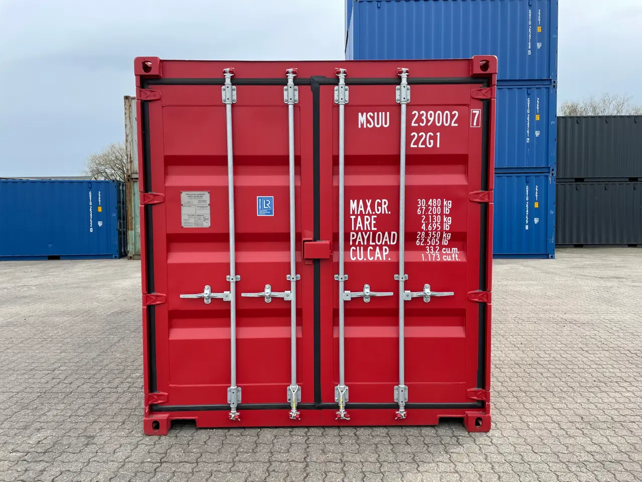 Billede 1 - 20 fods container Ny, i Rød