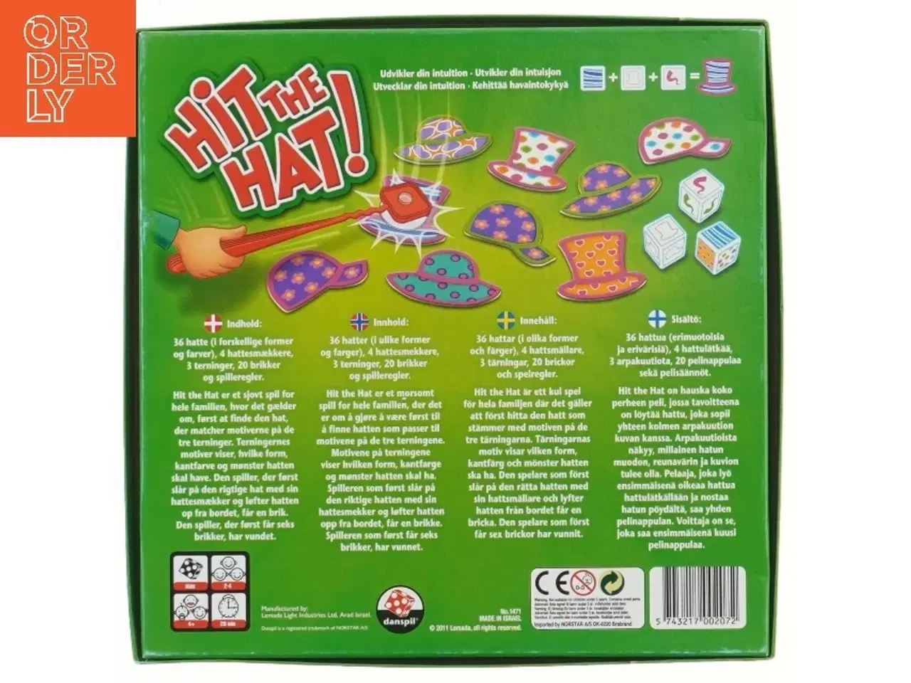 Billede 3 - Hit the Hat brætspil (str. 27x27 cm)
