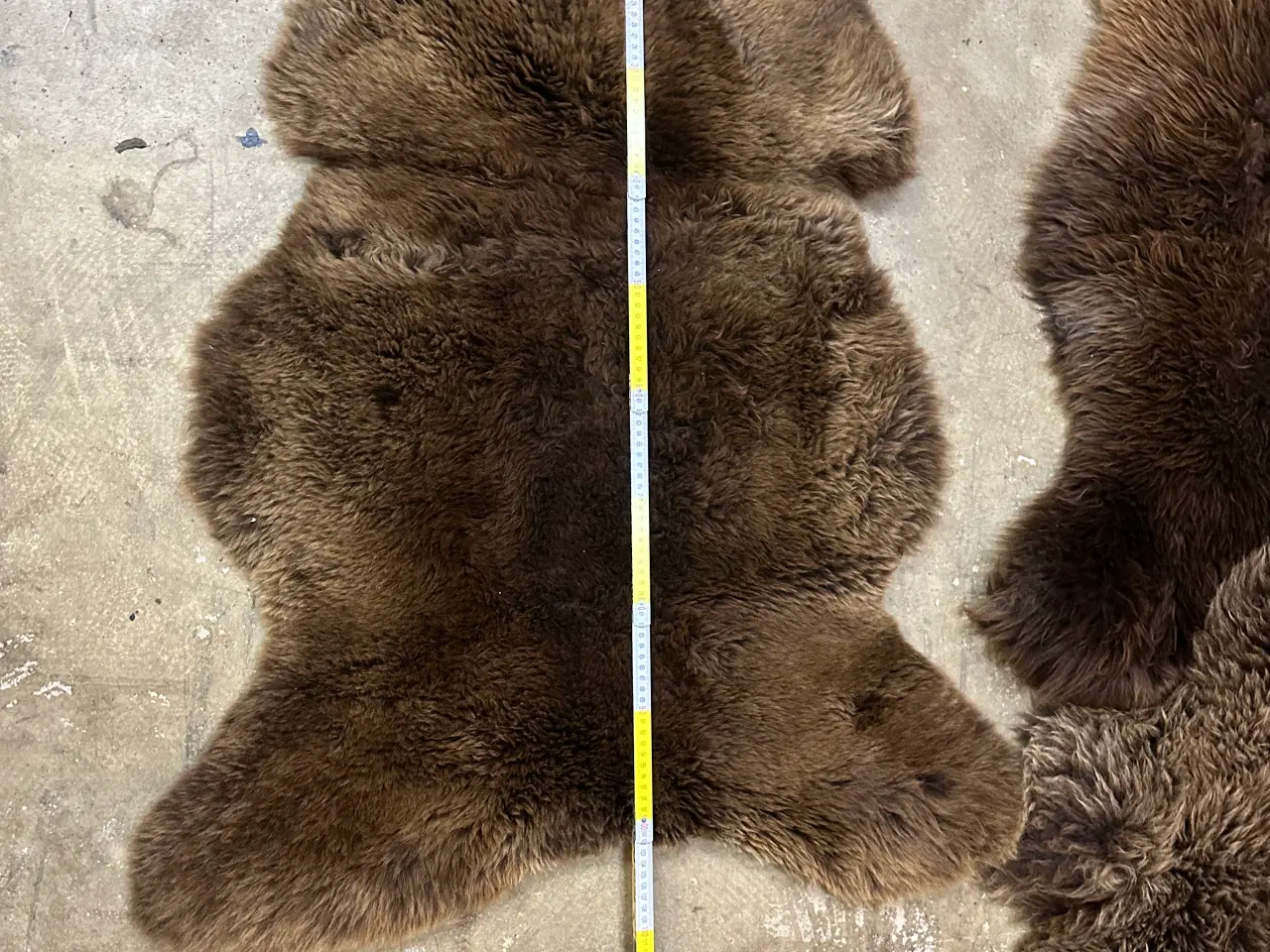 Billede 3 - 4 stk. langhårede brune lammeskind