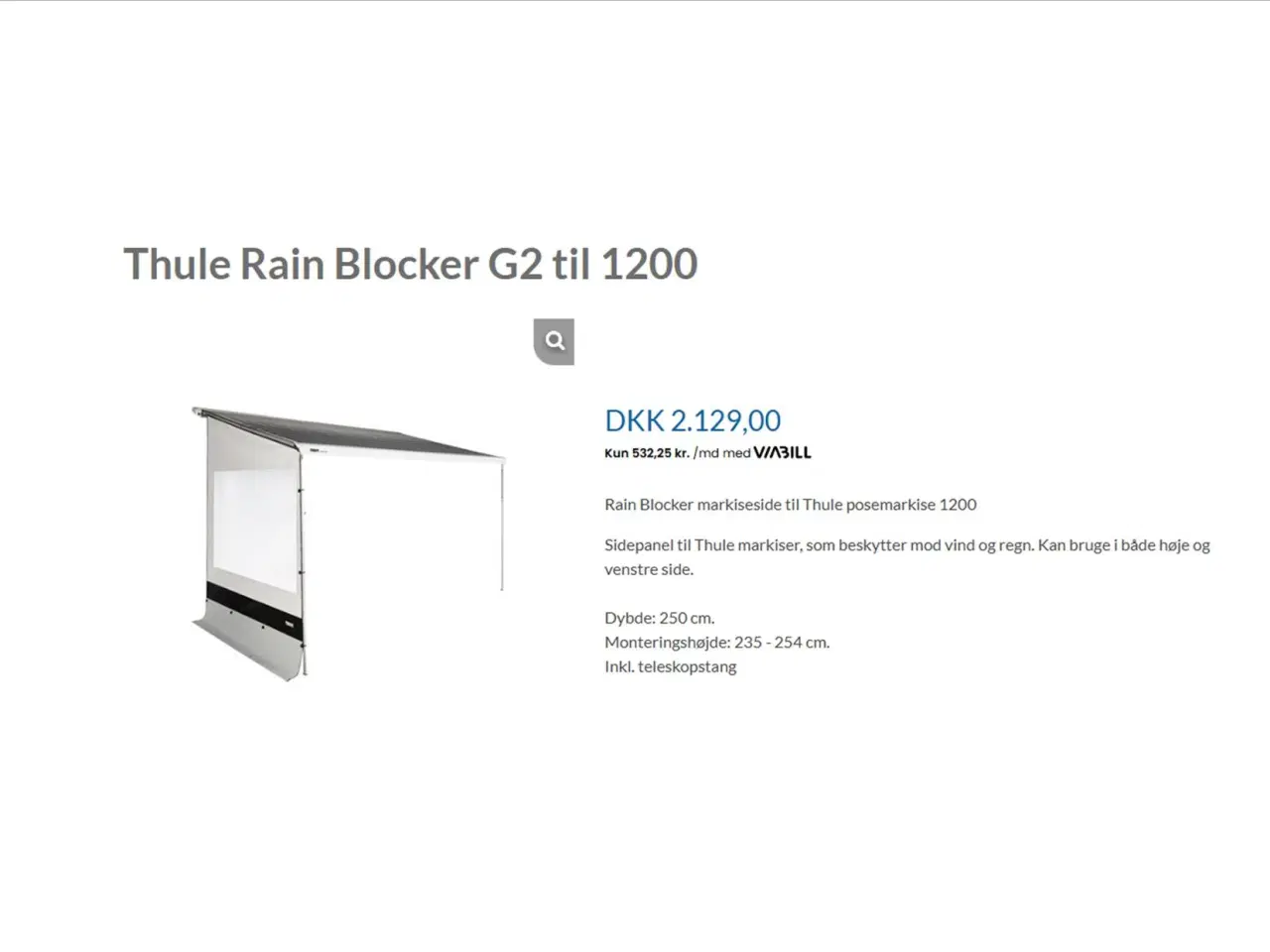 Billede 2 - Thule Rain Blocker G2 1200