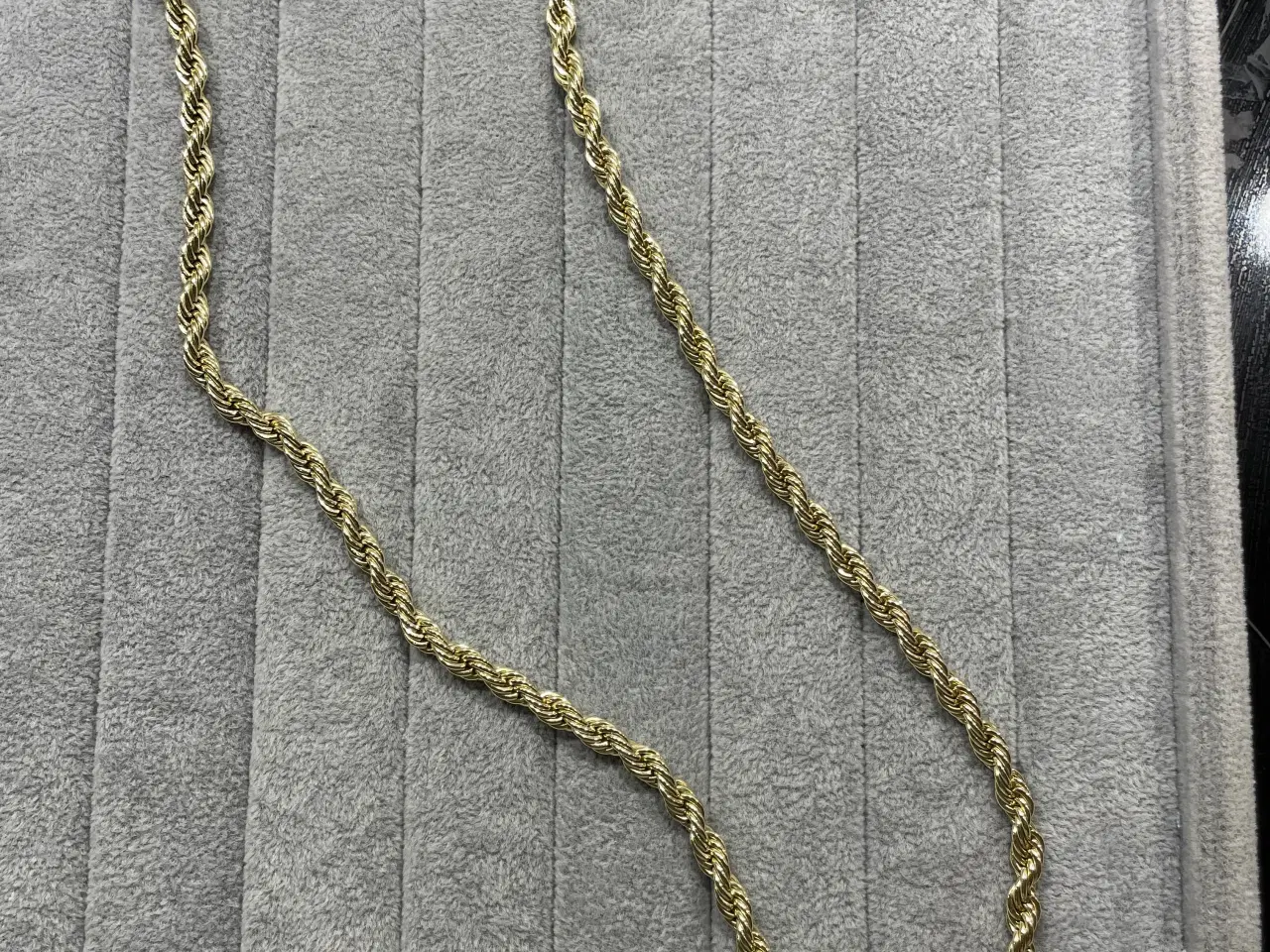 Billede 3 - 6mm 14kt goldfilled rope chain med cylinderlås
