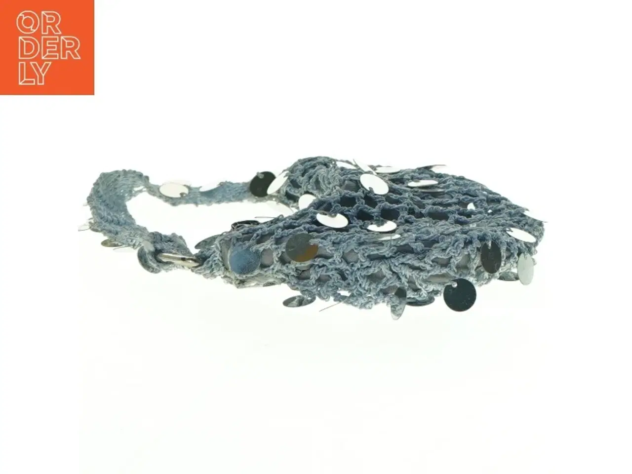 Billede 4 - Hæklet taske med palliet detaljer fra Build a Bear (str. 11 x 7 cm)