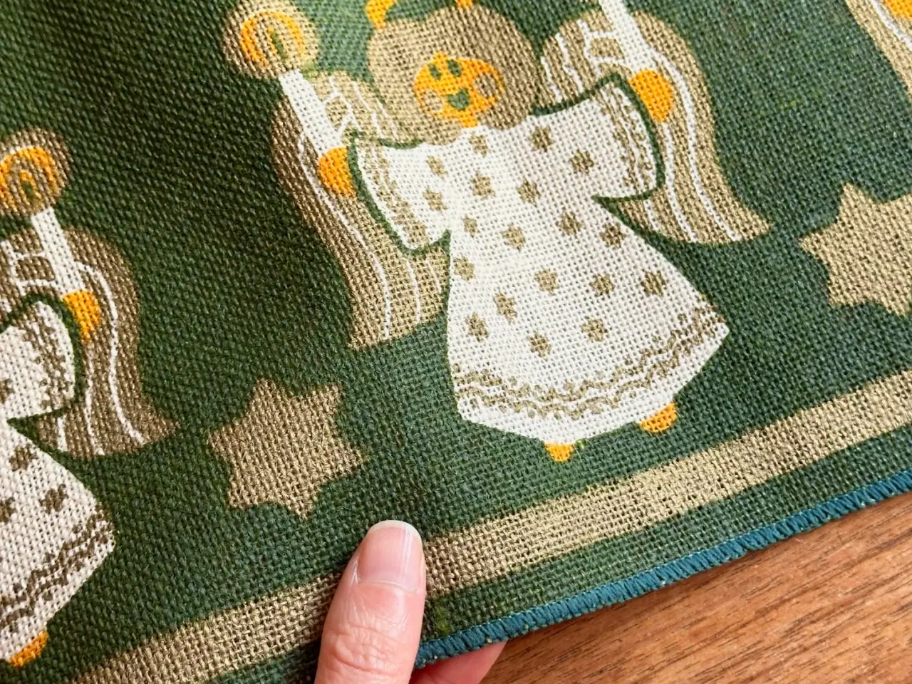 Billede 4 - Grøn julebordløber, hessian, 150 x 35 cm