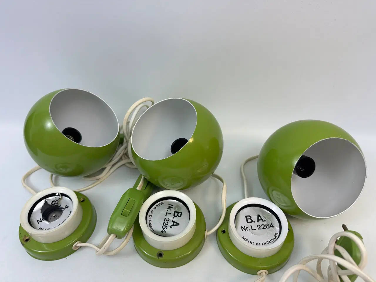 Billede 11 - 3 stk. grønne kuglelamper (retro)