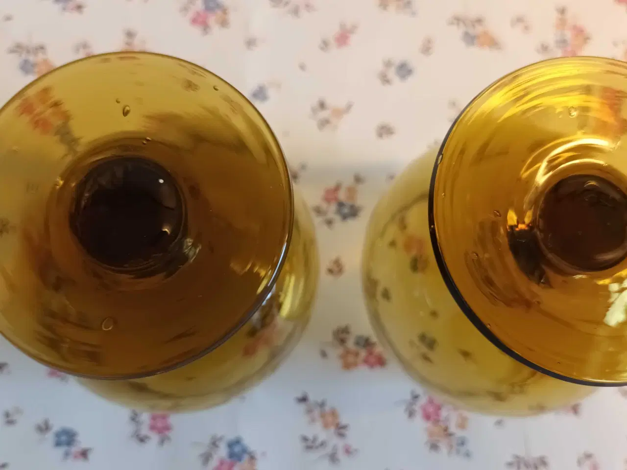 Billede 4 - 2 ravfarvede cognacglas 