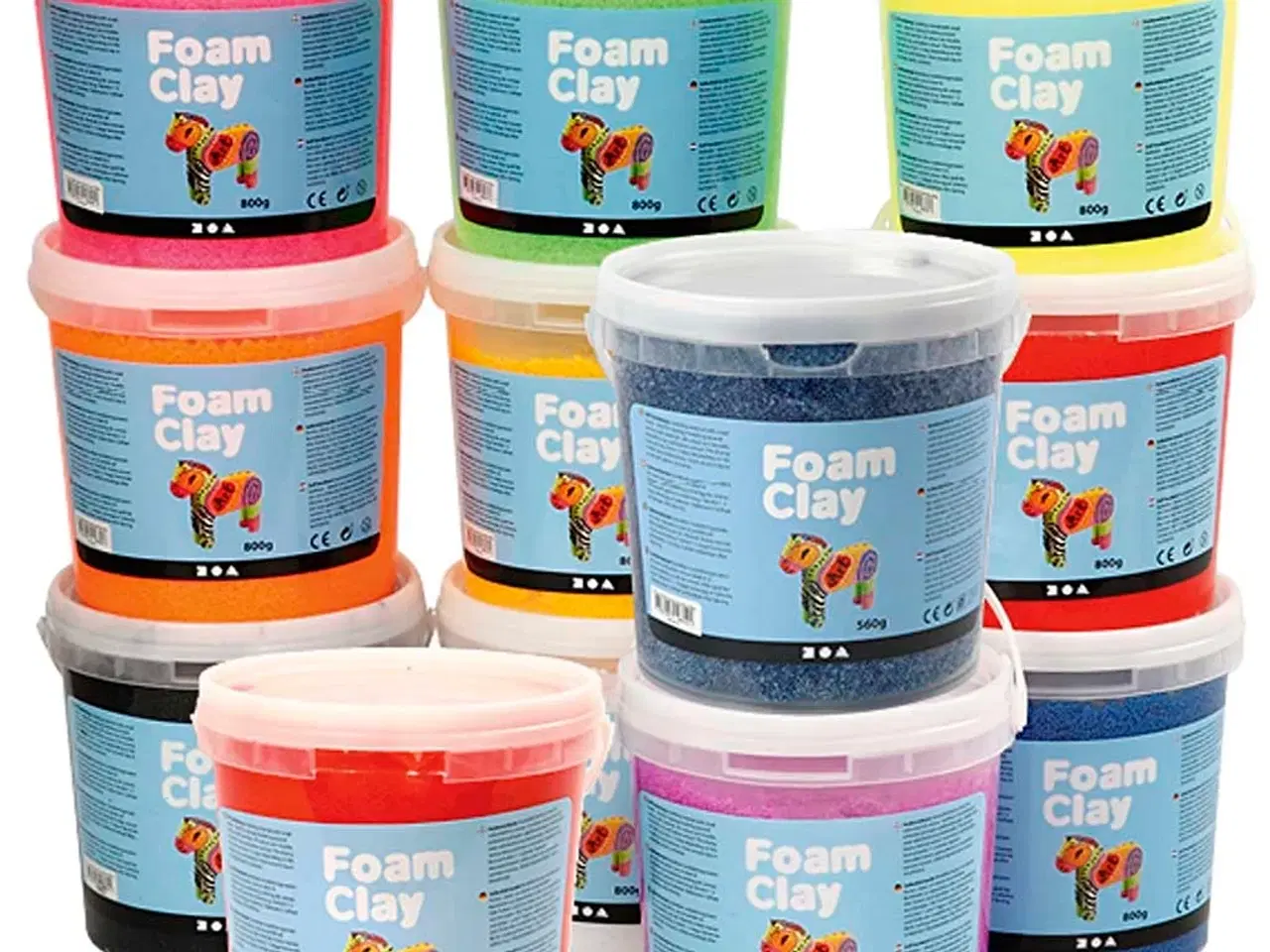Billede 1 - Foam Clay®, Indhold kan variere, ass. farver, 12x560g/ 1 pk.