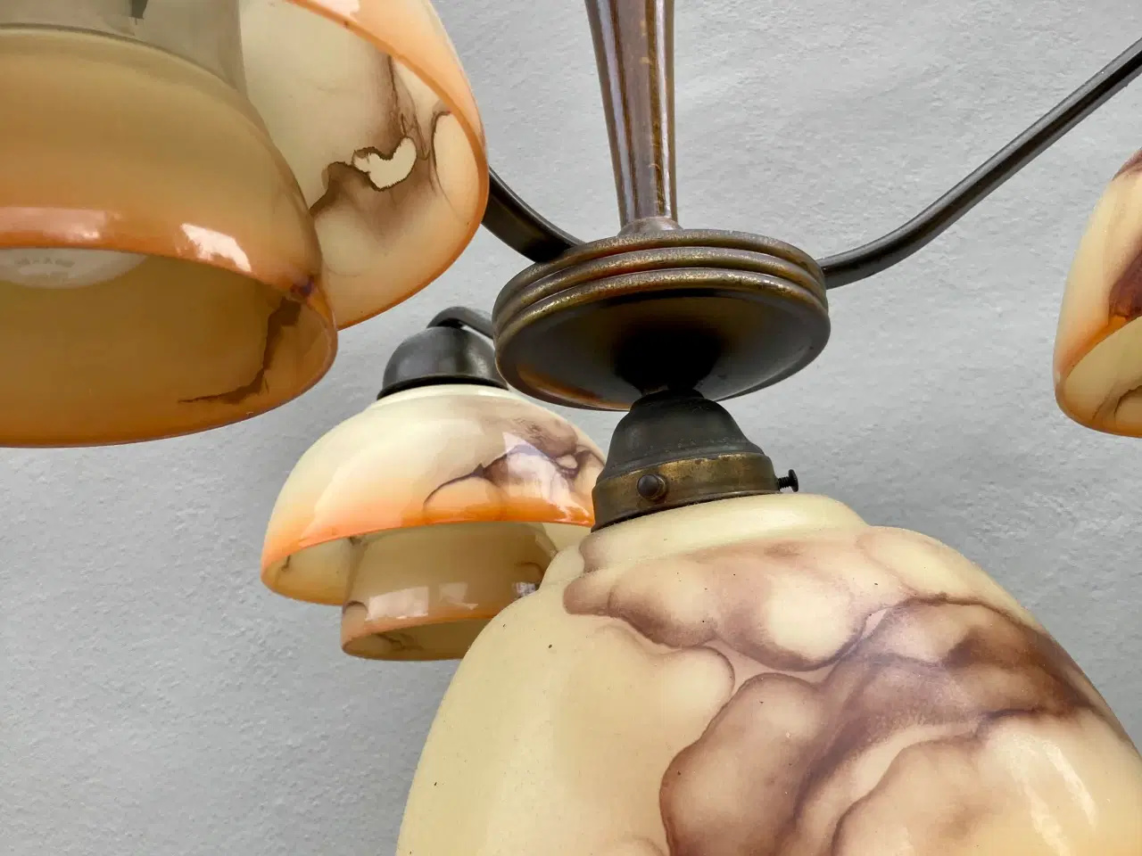 Billede 7 - Flot 1920-30’er Art Deco Stor 3 armet lysekrone Ar