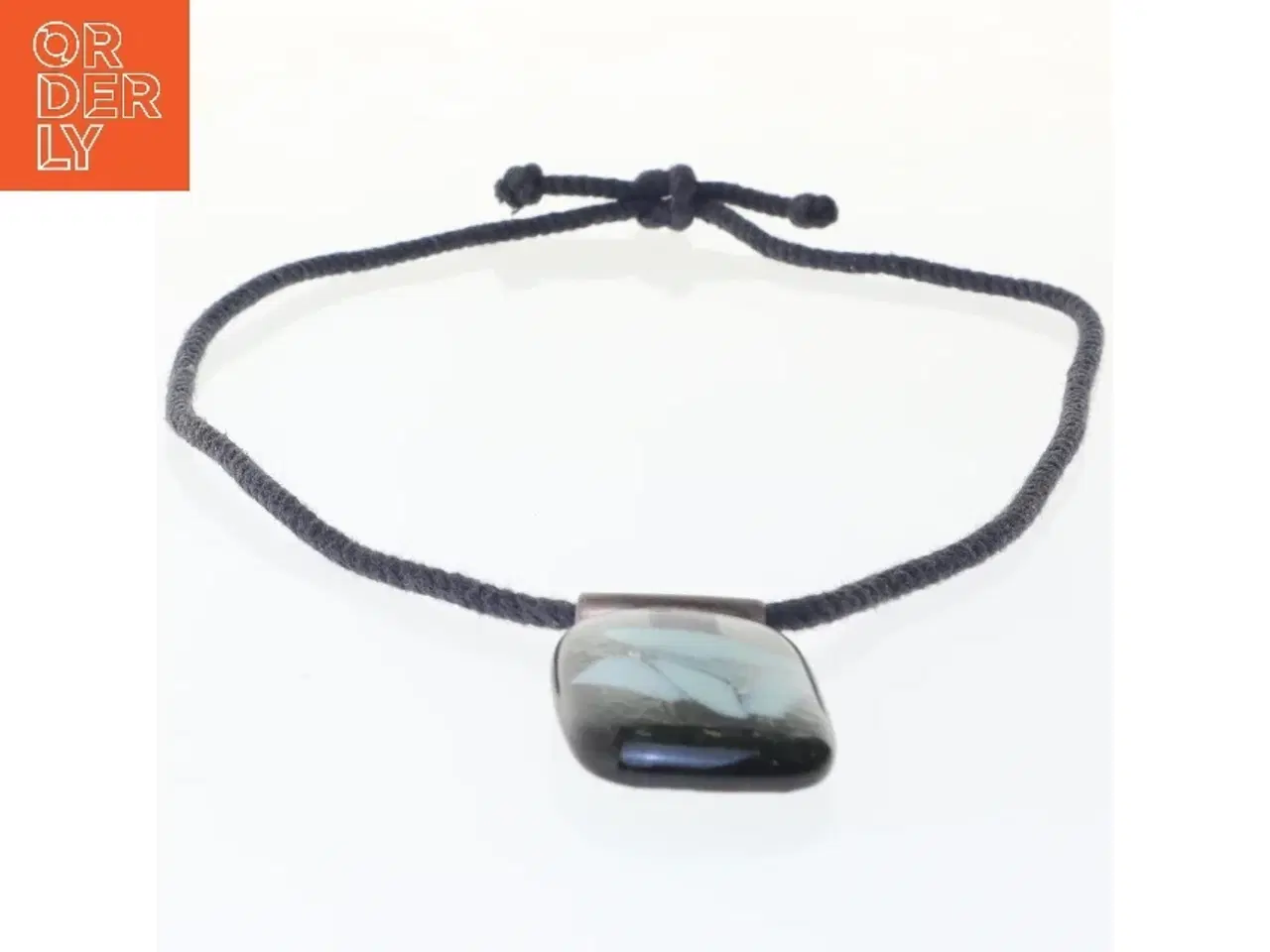 Billede 2 - Halskæde med glasvedhæng (str. 50 cm)