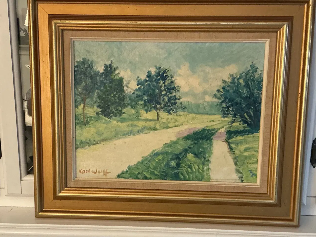 Billede 6 - Oliemaleri af Karl Wolf: Dyrehaven, Klampenborg