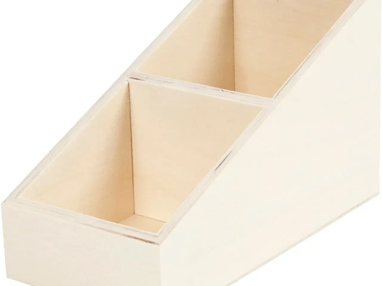 Billede 1 - Stilfuld trædisplaykasse med skråsider, 12 cm høj