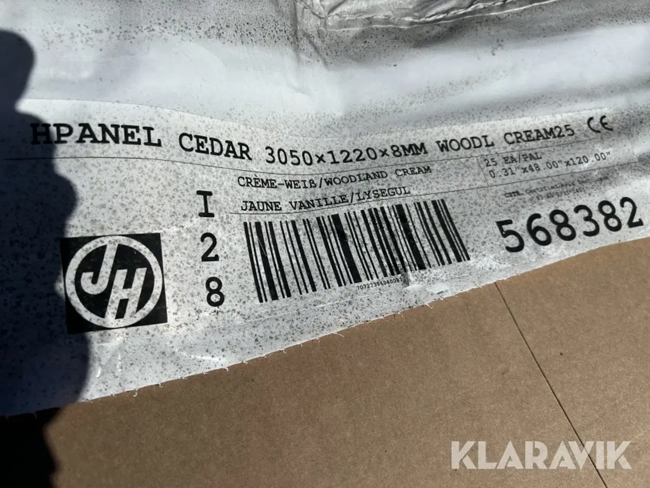 Billede 3 - Facadepaneler James Hardie HardiePanel Cedar Woodland Cream 15 styk