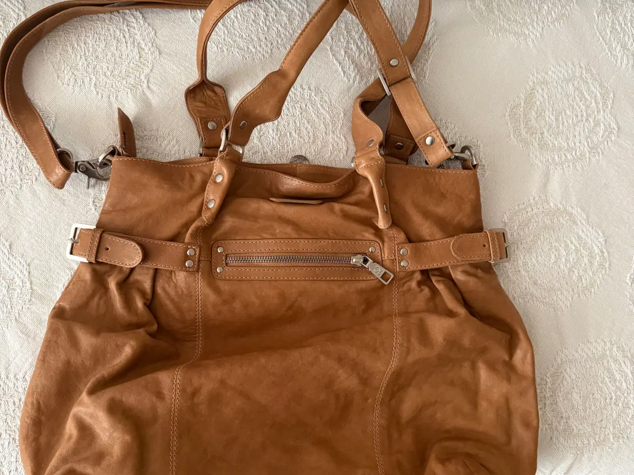 Billede 2 - Adax shopper taske i læder sælges