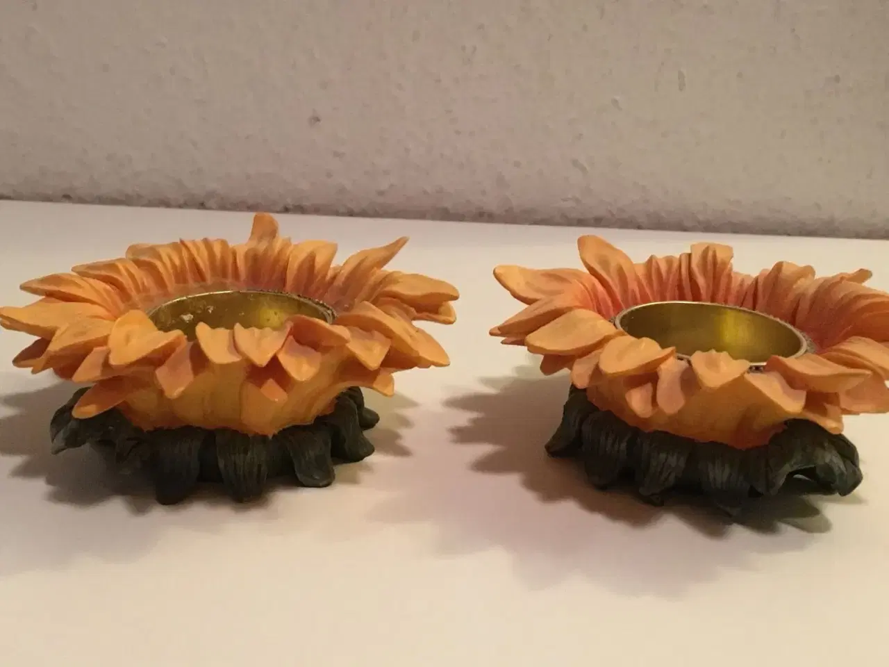 Billede 3 - Smukke solsikke lysestager i keramik