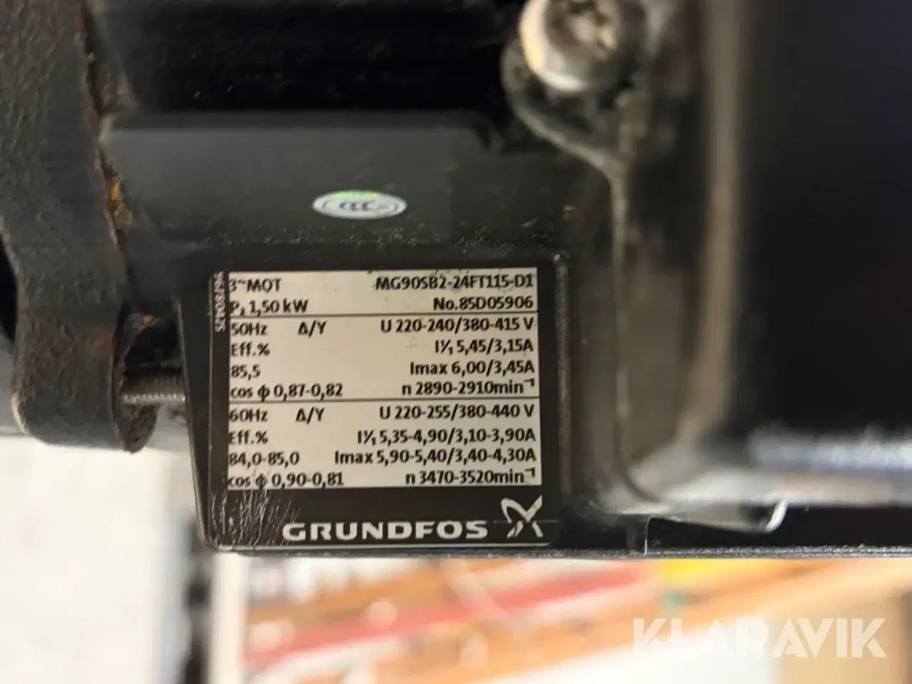 Billede 11 - Centrifugalpumpe Grundfoss MG90SB2-24FT115-D1