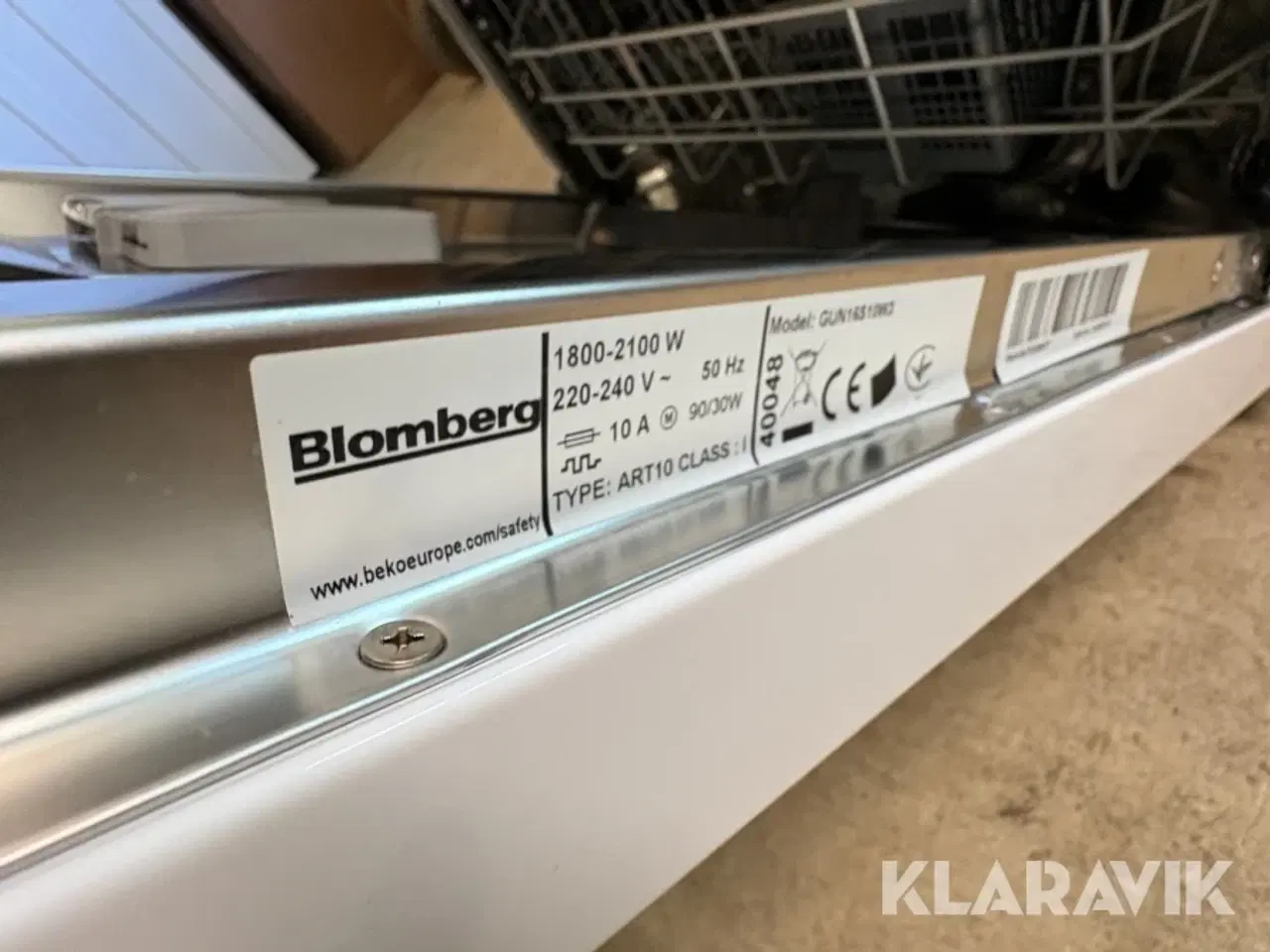 Billede 7 - Opvaskemaskine Blomberg GUN16S10W3