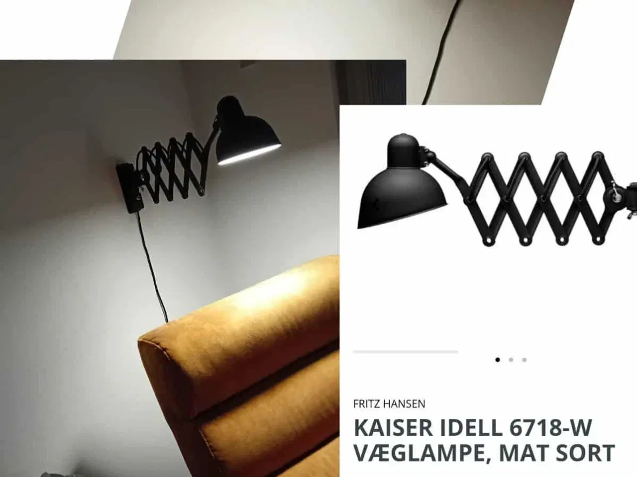 Billede 1 - Fritz Hansen - Kaiser Idell væglampe