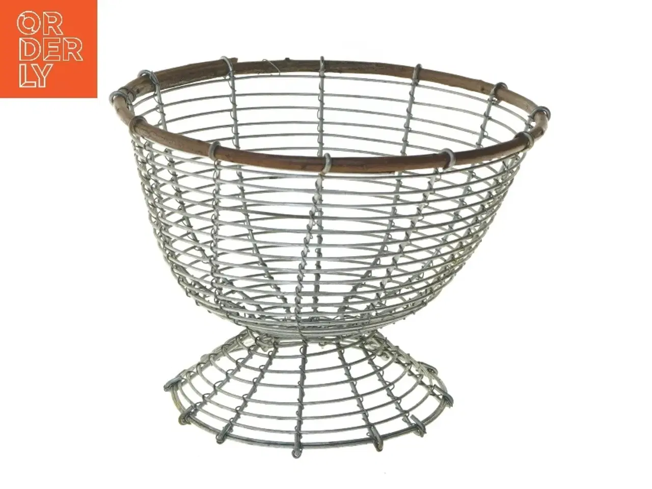 Billede 1 - Metaltråds kurv (str. Ø 20 cm længde 15 cm)