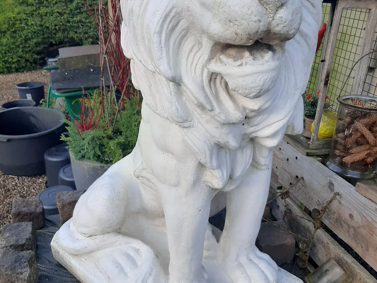 Billede 2 - Løve statue  Beton eller marmor 