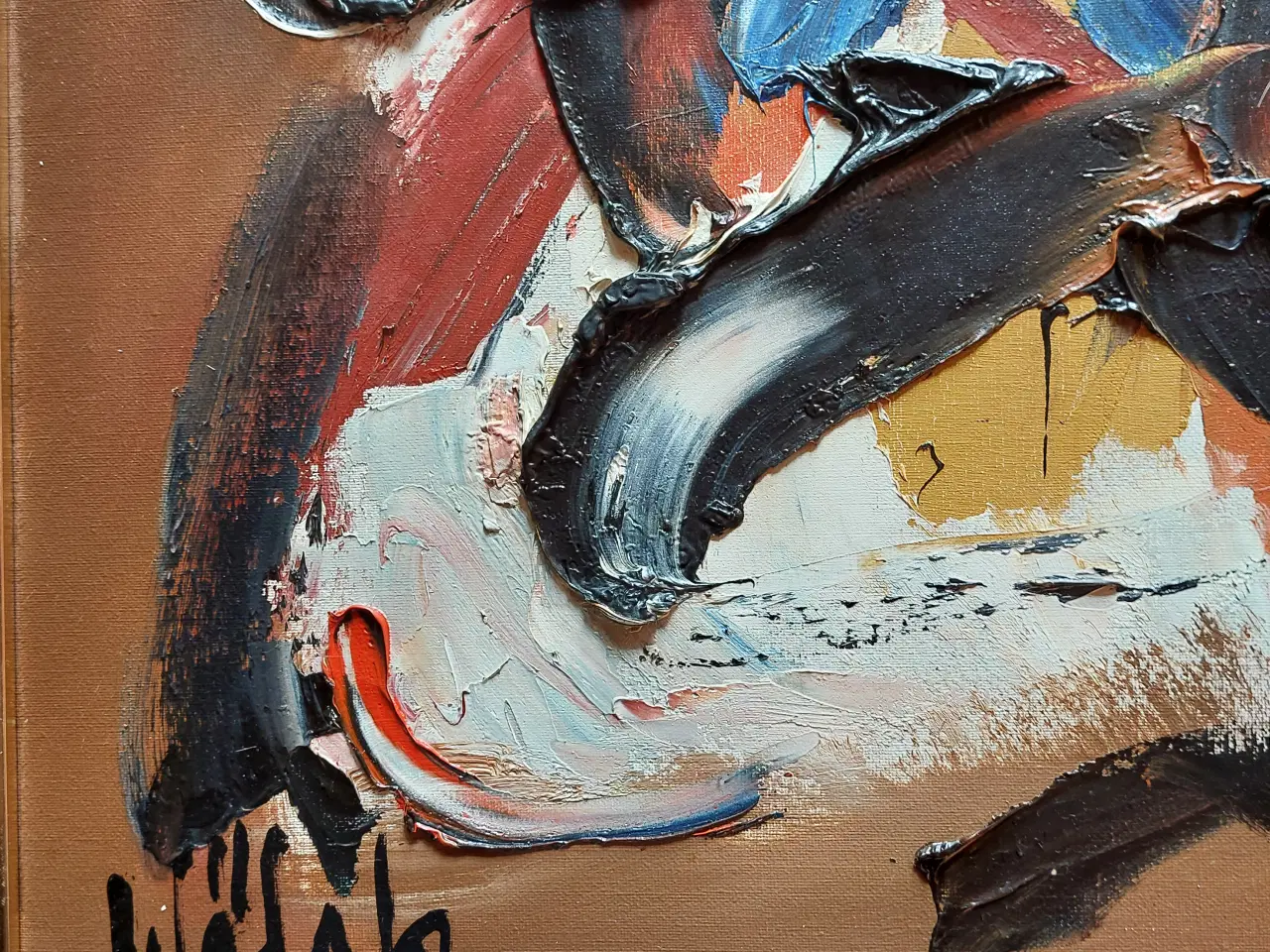 Billede 4 - PREBEN WØLCK - ( 1925-2000 )- oliemaleri