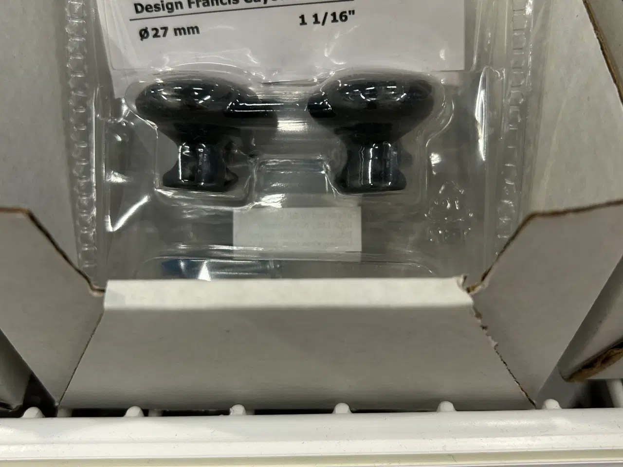 Billede 1 - 6 nye sorte IKEA ENERYDA knopgreb i aluminium