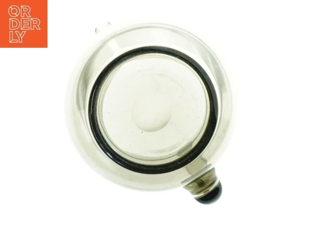 Billede 3 - Glas kande i grønlig nuancemed  (str. H. 20 cm. ø. 16 cm)