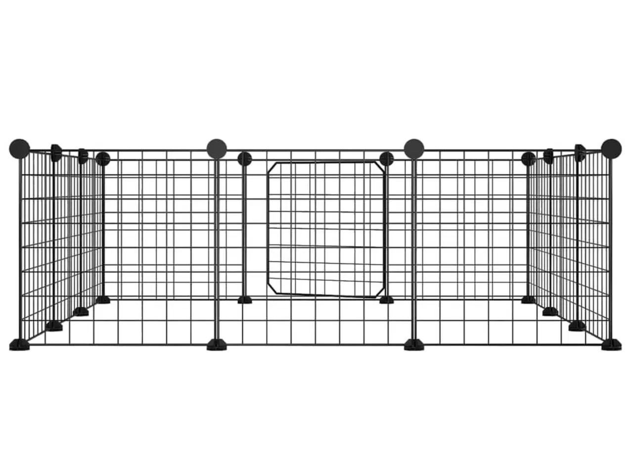 Billede 5 - 12-panels kæledyrsindhegning med låge 35x35 cm stål sort