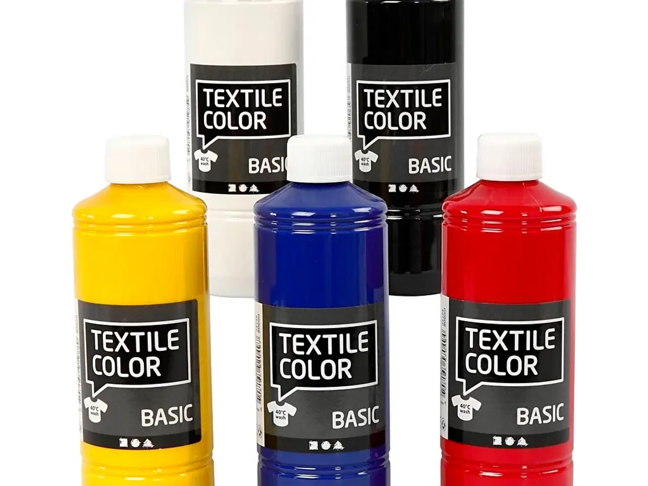 Billede 1 - Textile Color, primærfarver, 5x500ml/ 1 pk.