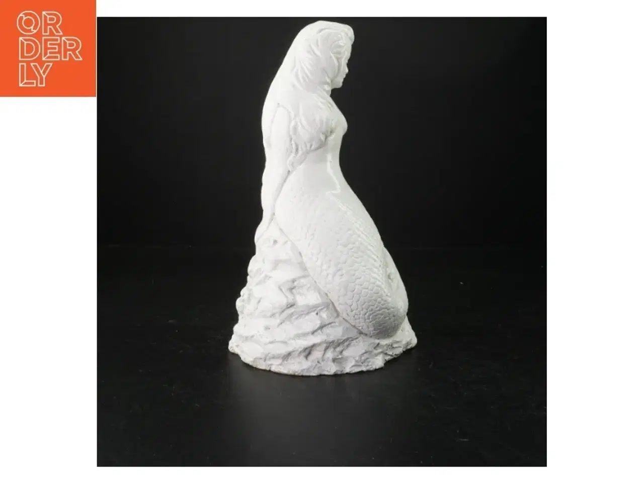 Billede 2 - Hvid porcelænsfigur af havfrue (str. 29 cm)