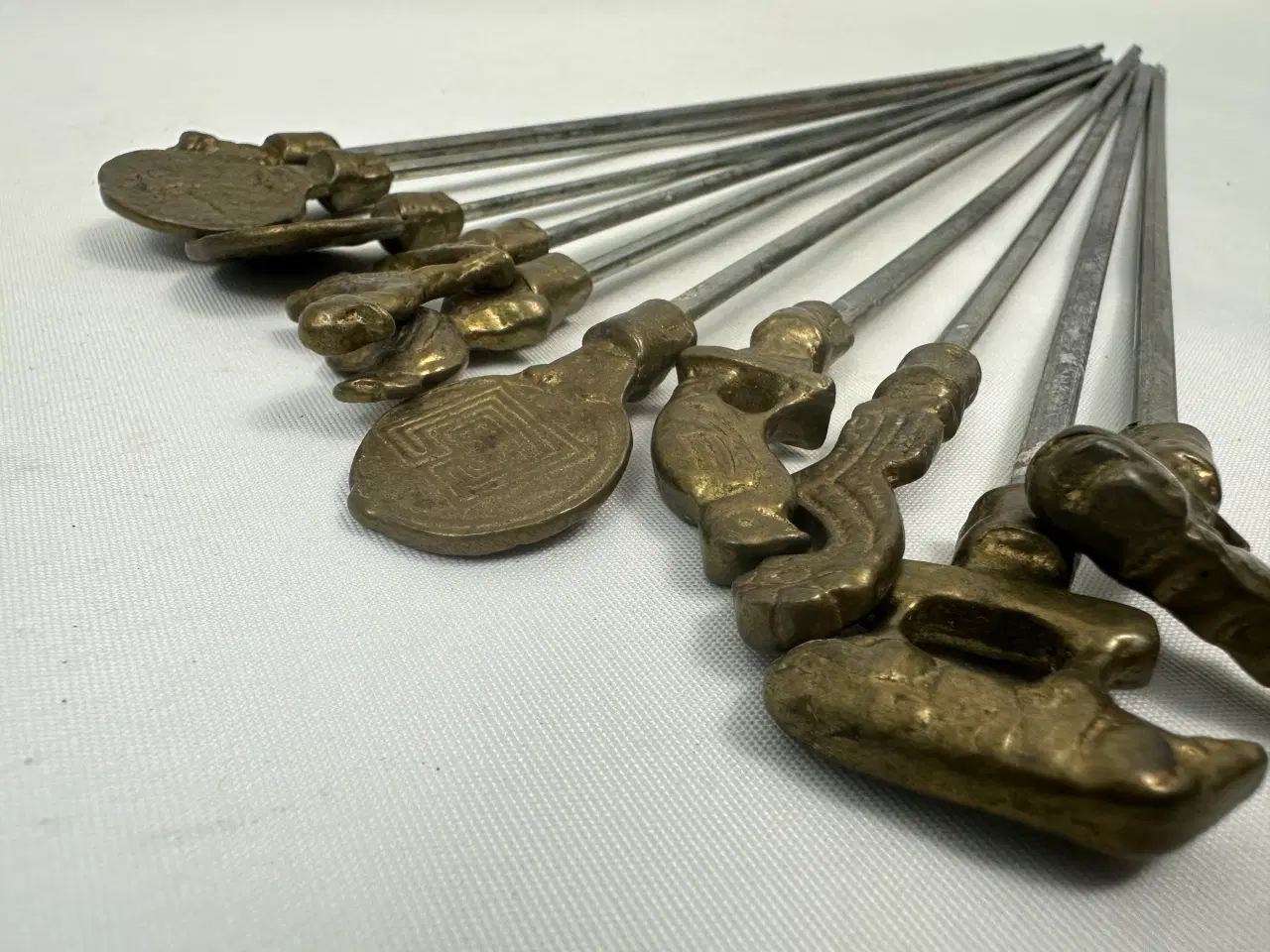 Billede 8 - Vintage kebabspyd / spyd med messing top