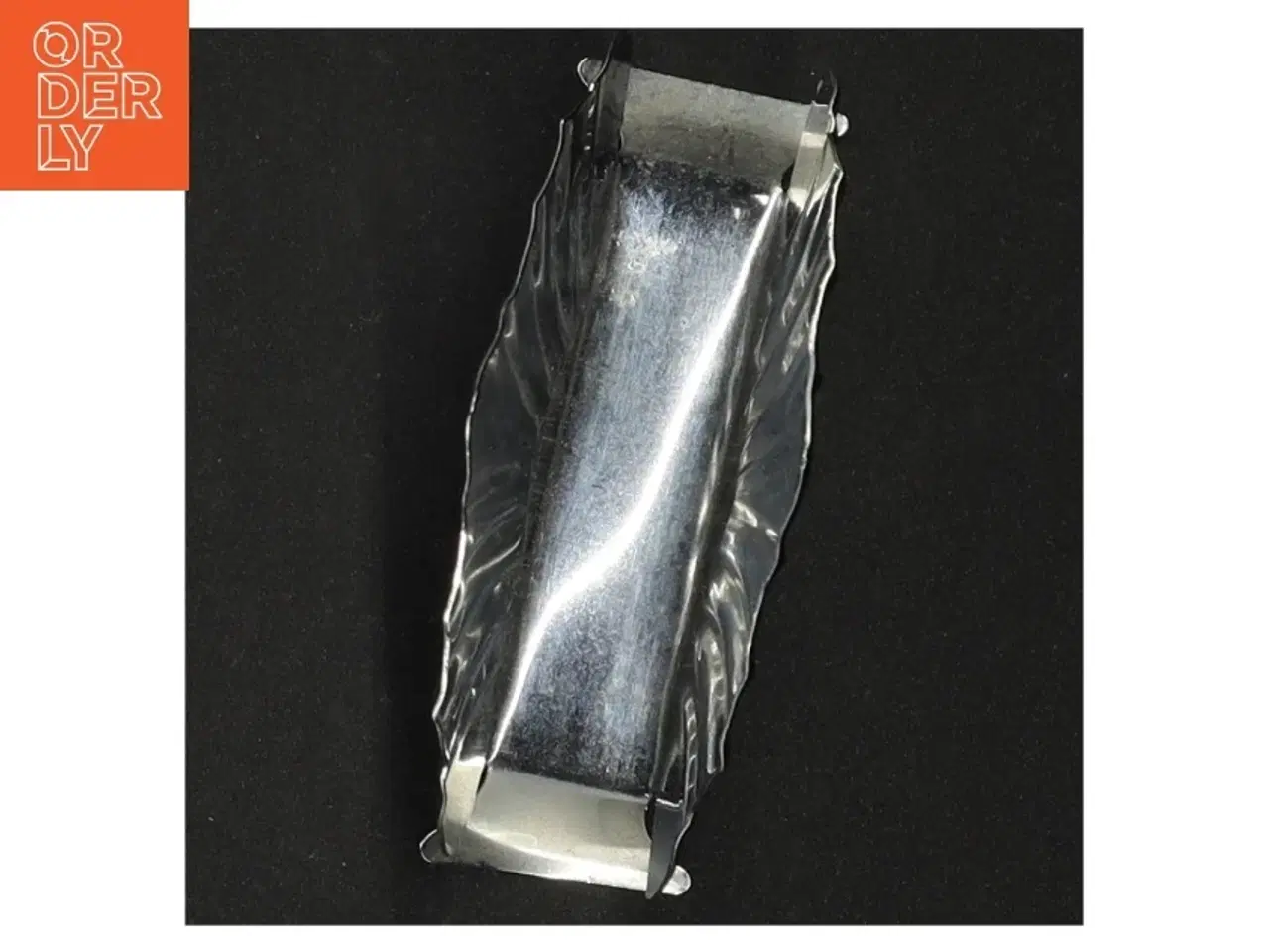 Billede 4 - Gammel Sølvfarvet metalservietholder (str. 9 x 2 cm)