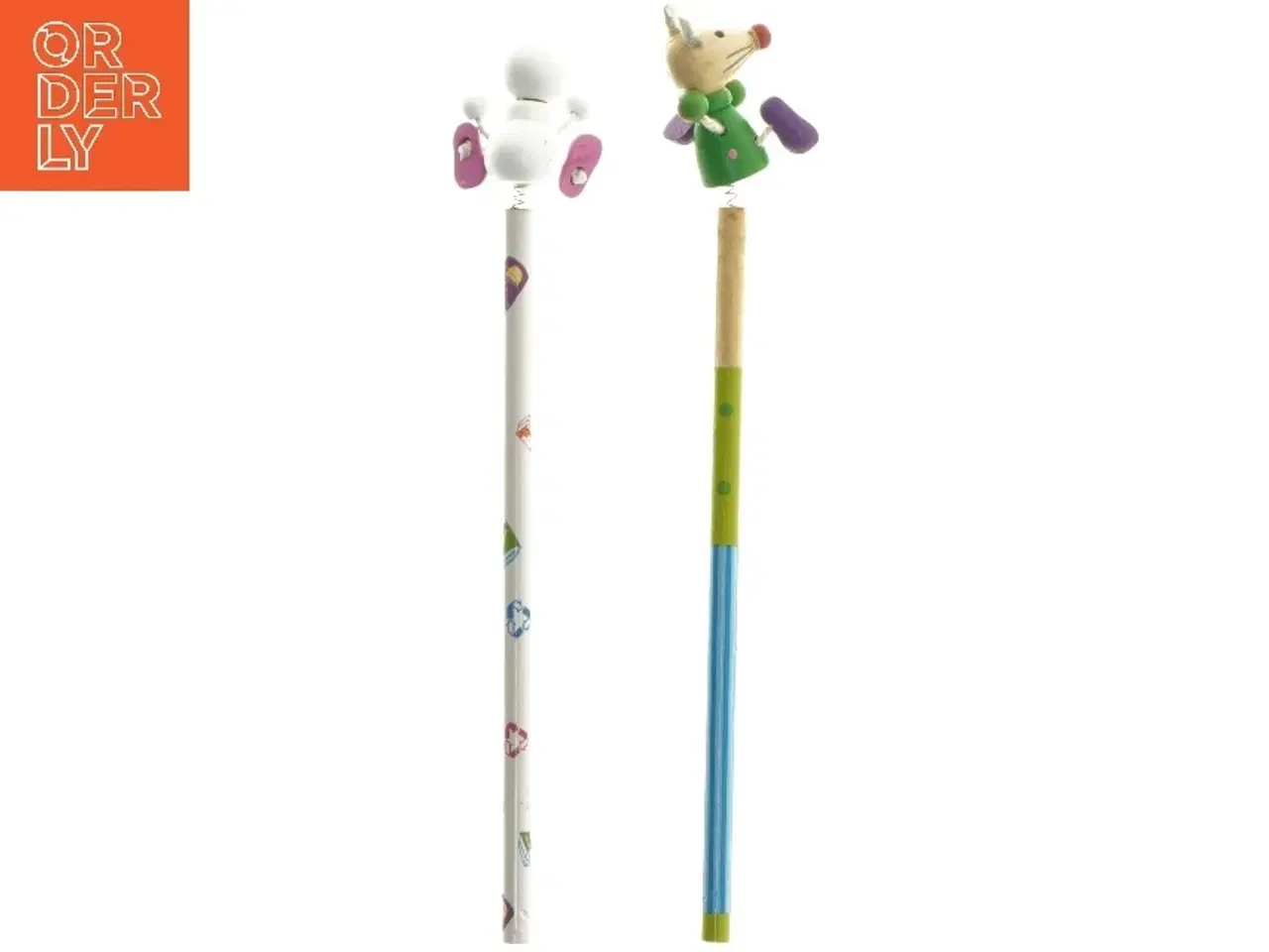 Billede 1 - 2 blyanter med figurer (str. 2 stk 22 cm)