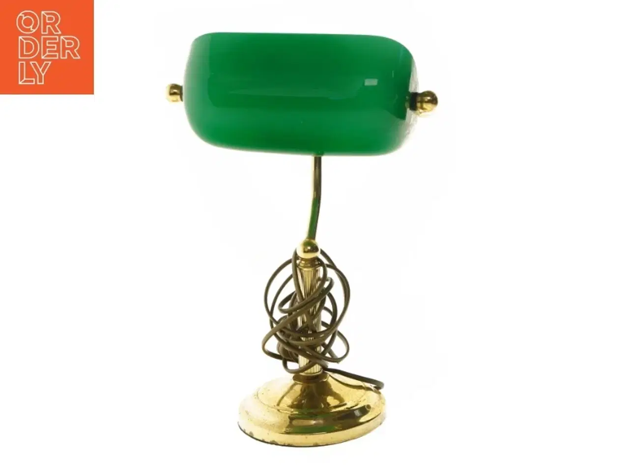 Billede 1 - Vintage bordlampe med grøn skærm (str. 40 cm)