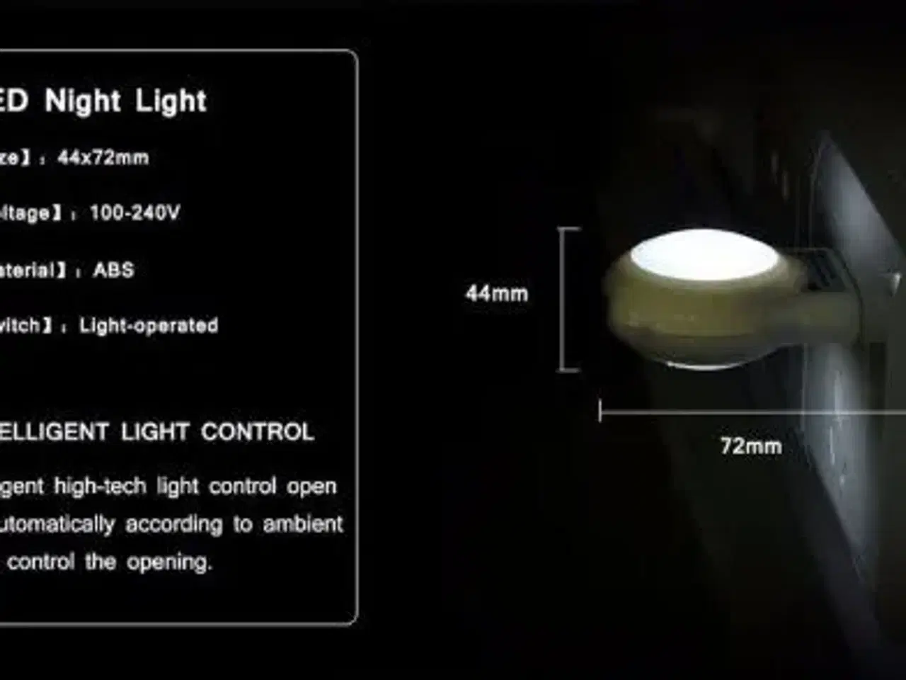 Billede 4 - LED natlampe - Lys op/ned