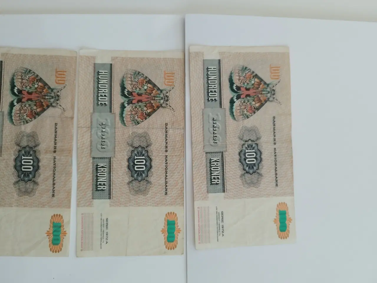 Billede 2 - 100 💯 Hundrede Kroner. 4 STK 