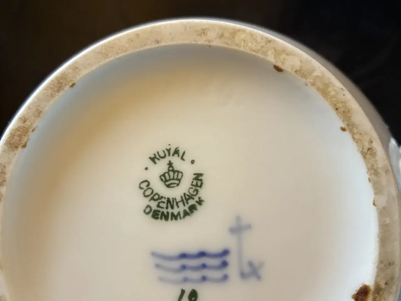 Billede 6 - Blå Blomst flettet lurblæser Royal  Copenhagen