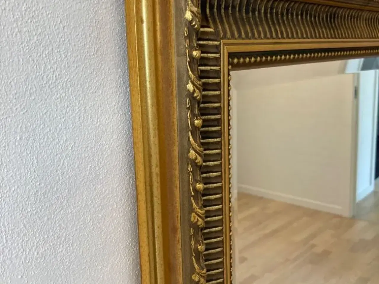 Billede 3 - Flot "guld" antikt spejl