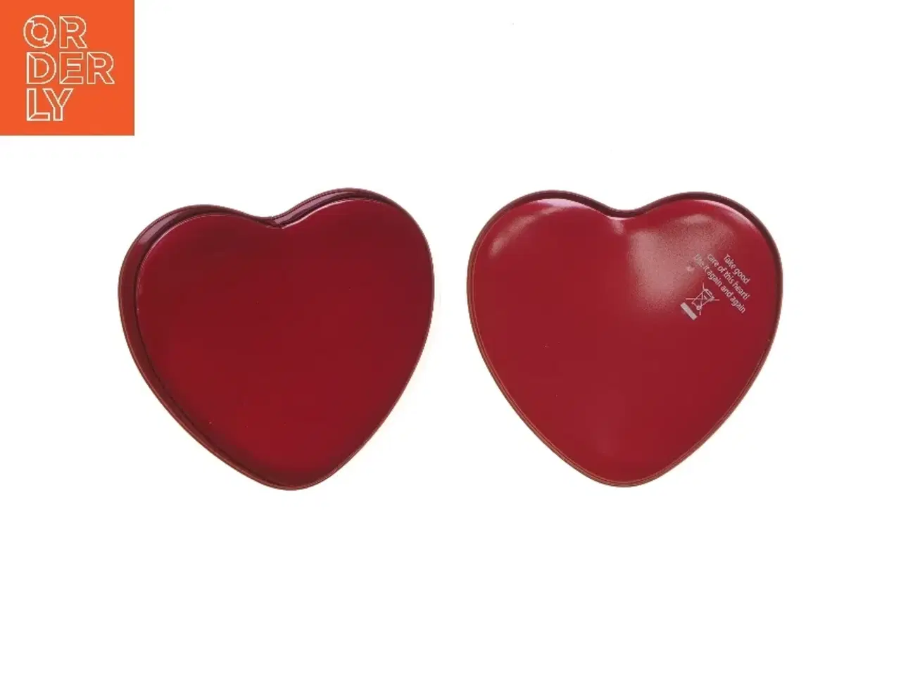 Billede 2 - Hjerteformet metaldåse fra Interflora (str. 15x14 cm)