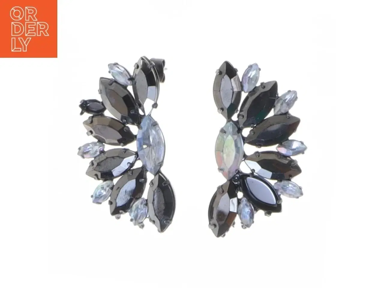 Billede 2 - Øreringe med krystaller (str. 4,5 cm)