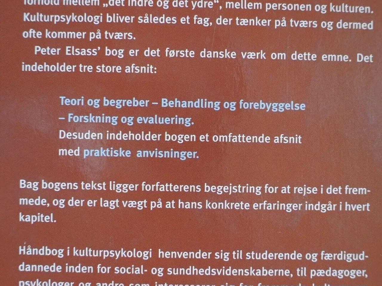 Billede 2 - håndbog i kulturpsykologi - et fag på tværs, af pe