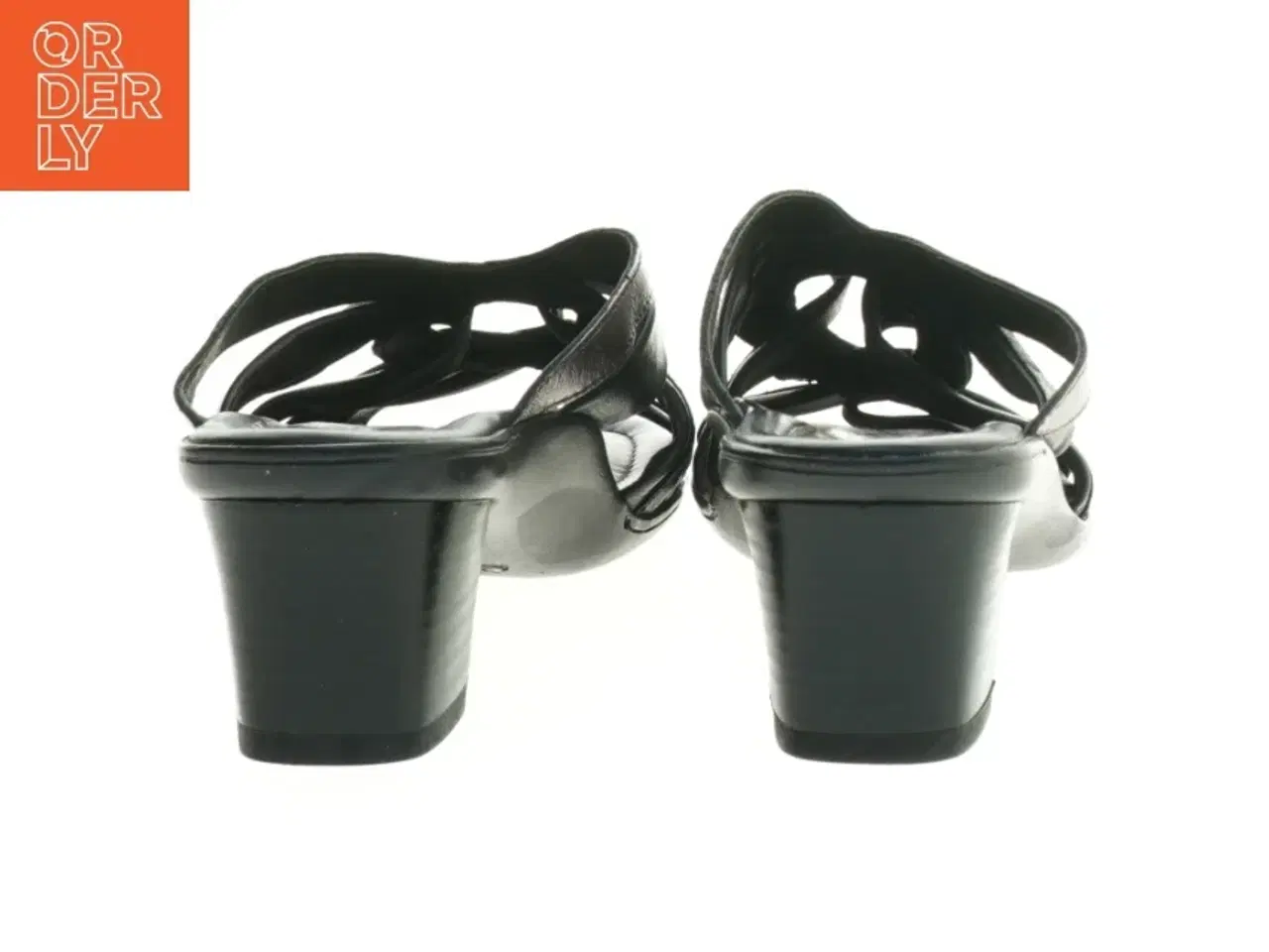 Billede 2 - Ny Sort hæl sandal, størrelse 36 fra Ariva (str. 36 )