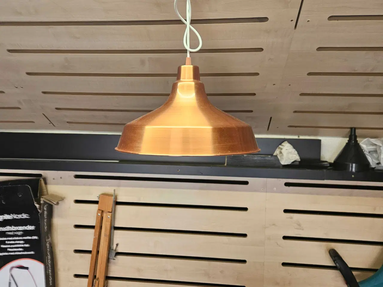 Billede 2 - Hængelampe i kobber flot