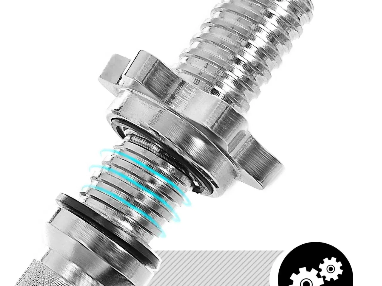 Billede 4 - Håndvægte sæt 2-i-1 – SONGMICS justerbare 2 x 10 kg med ekstra vægtstang, støbejern, sort